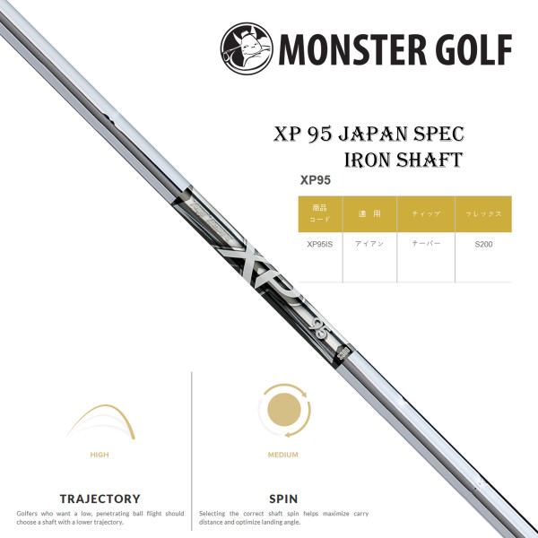 True Temper Japan Spec Dynamic Gold XP 95 S200 NO.5-PW – Monster 